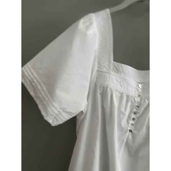 Madewell NWOT White Cotton Mini Dress Medium - Picture 4 of 11